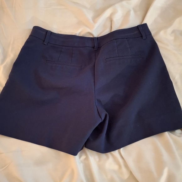 The 5" Short Women's Navy Blue Dress Bermuda Shorts Cotton Blend - Picture 8 of 9